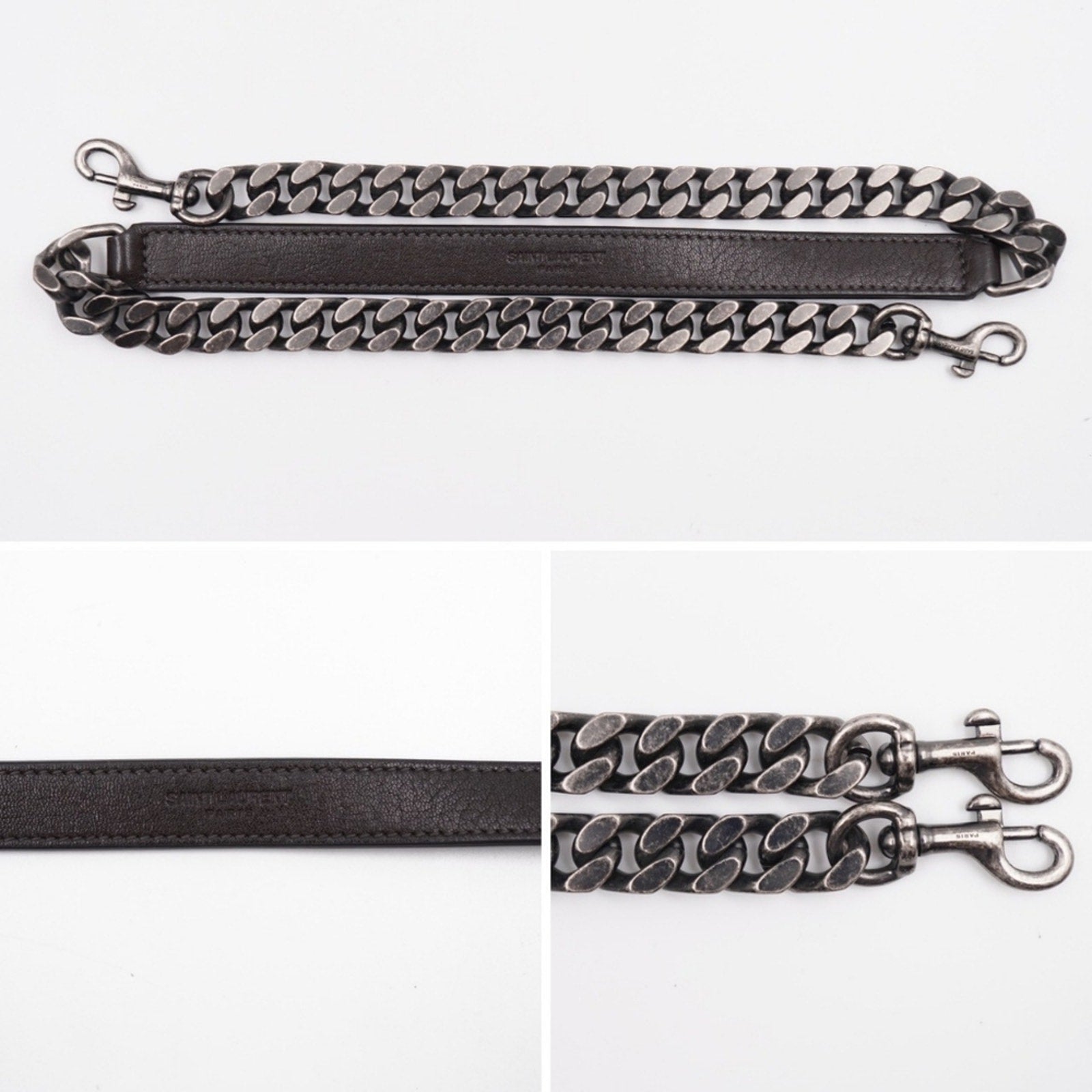 CG10 💟 Saint Laurent Leather College Large