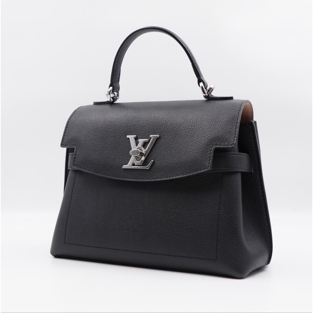 CE31 💟 Louis Vuitton Calfskin Lockme Ever BB Black
