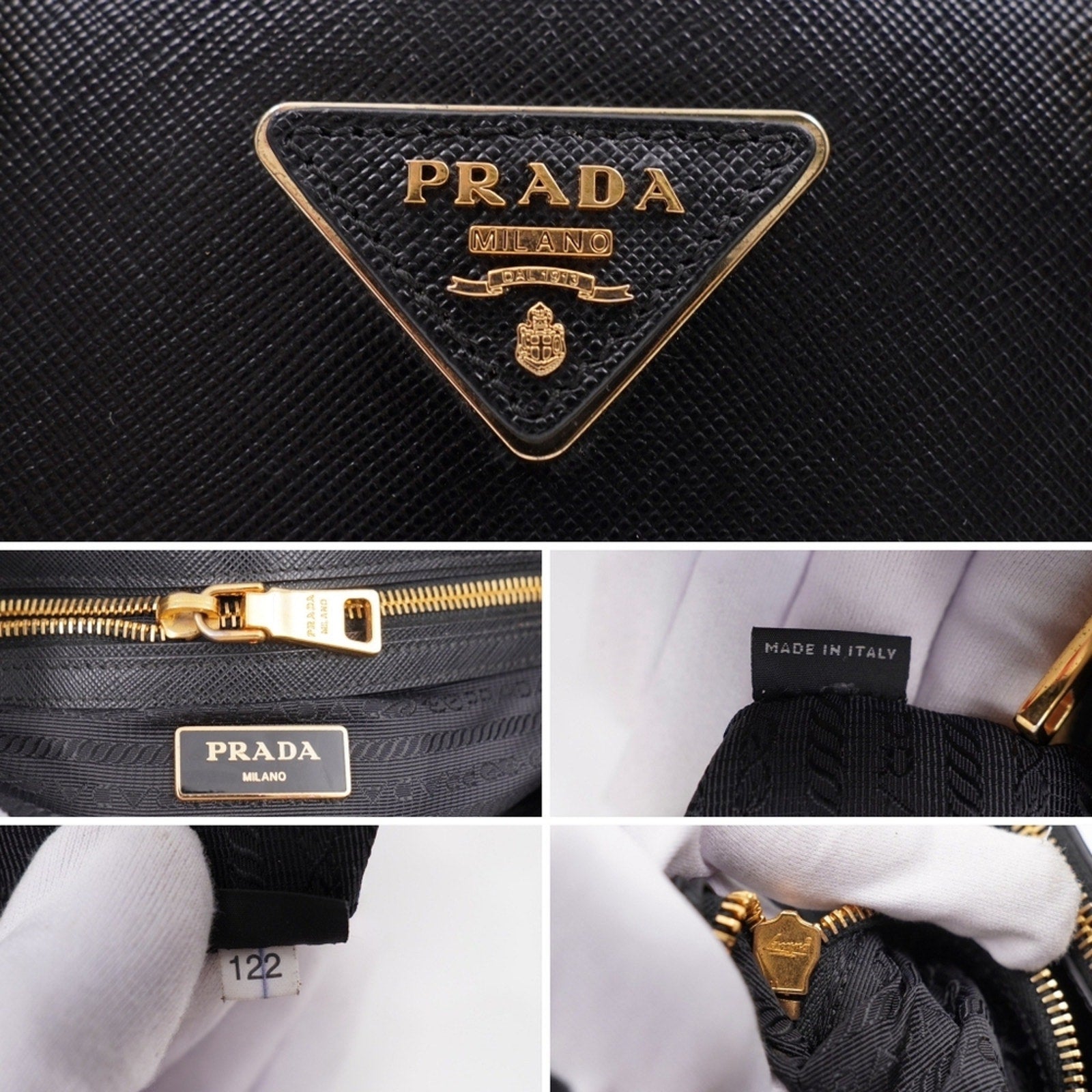 BQ42 💖 Prada Saffiano Leather Shoulder Bag