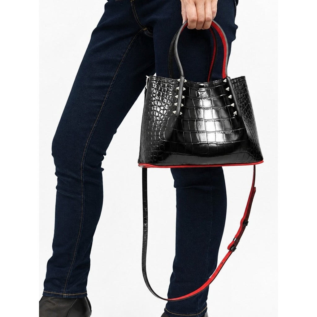CP68❤️ NWT Christian Louboutin Cabarock mini Handbag leather black
