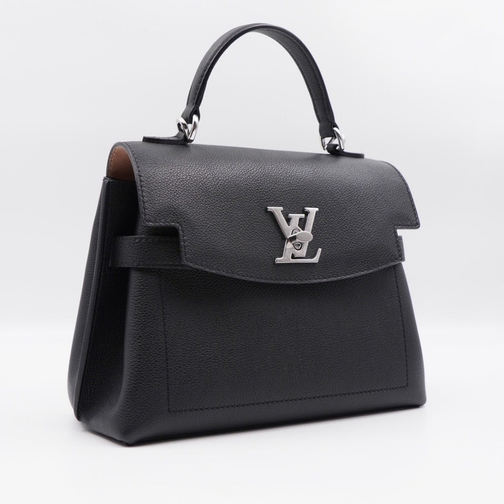 CE31 💟 Louis Vuitton Calfskin Lockme Ever BB Black