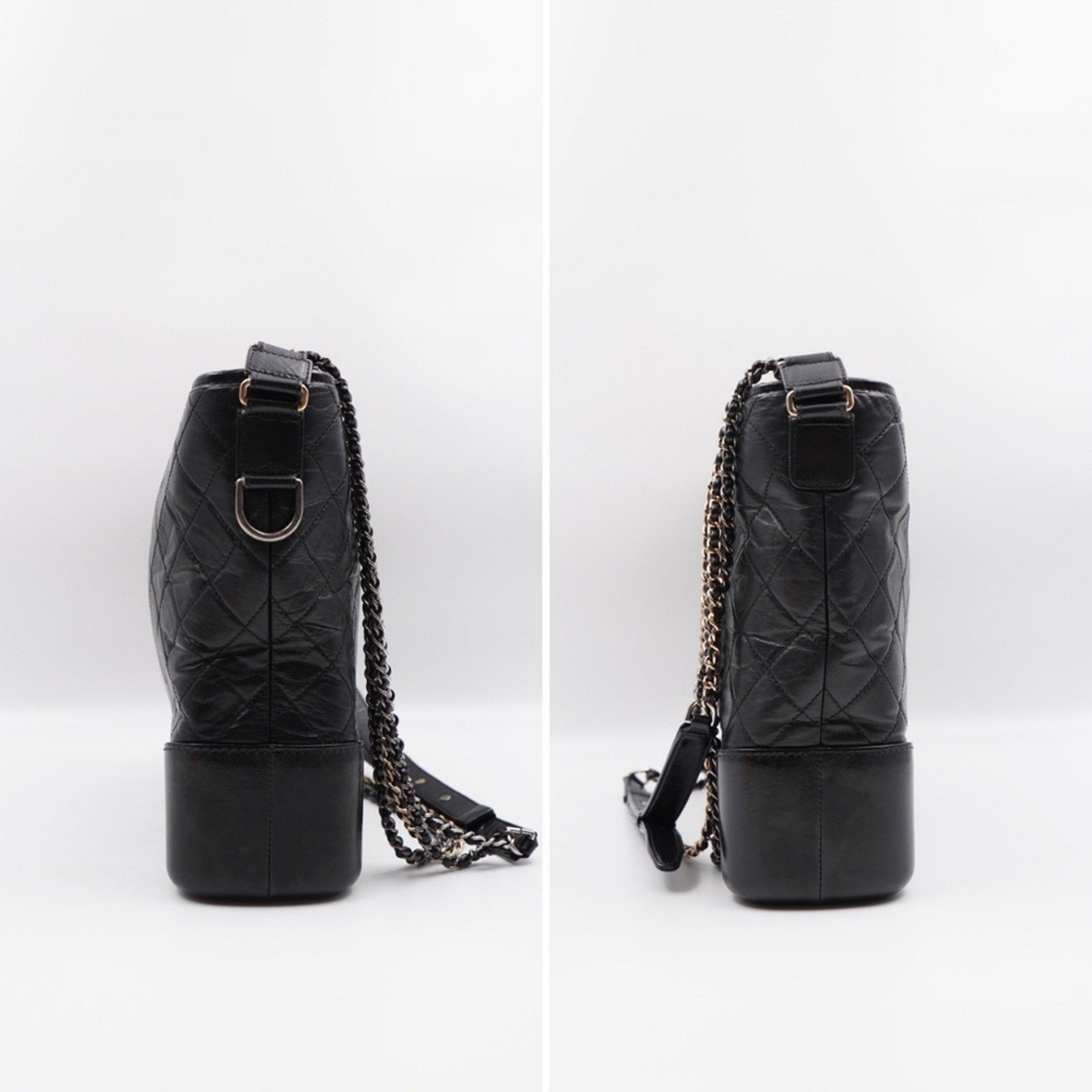 CG04 💟 Chanel Aged Calfskin Quilted Large Gabrielle Hobo