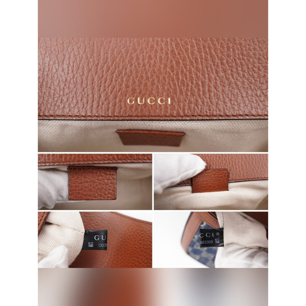 CJ40 ❤️ GUCCI New Denim GG Monogram Calfskin Web Horsebit