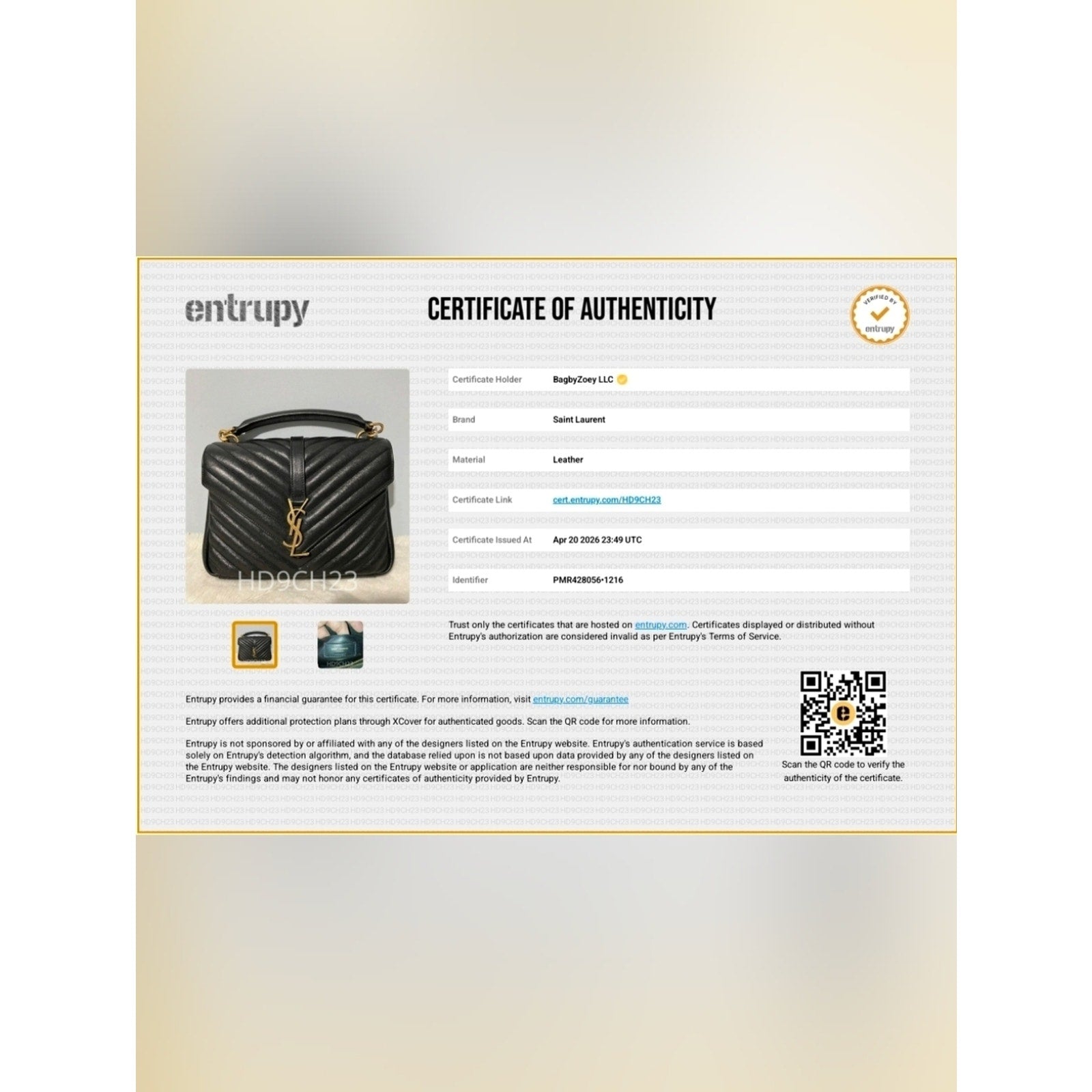 CG39 💗 Yves Saint Laurent College Medium Flap YSL Shoulder Bag Quilted Leather