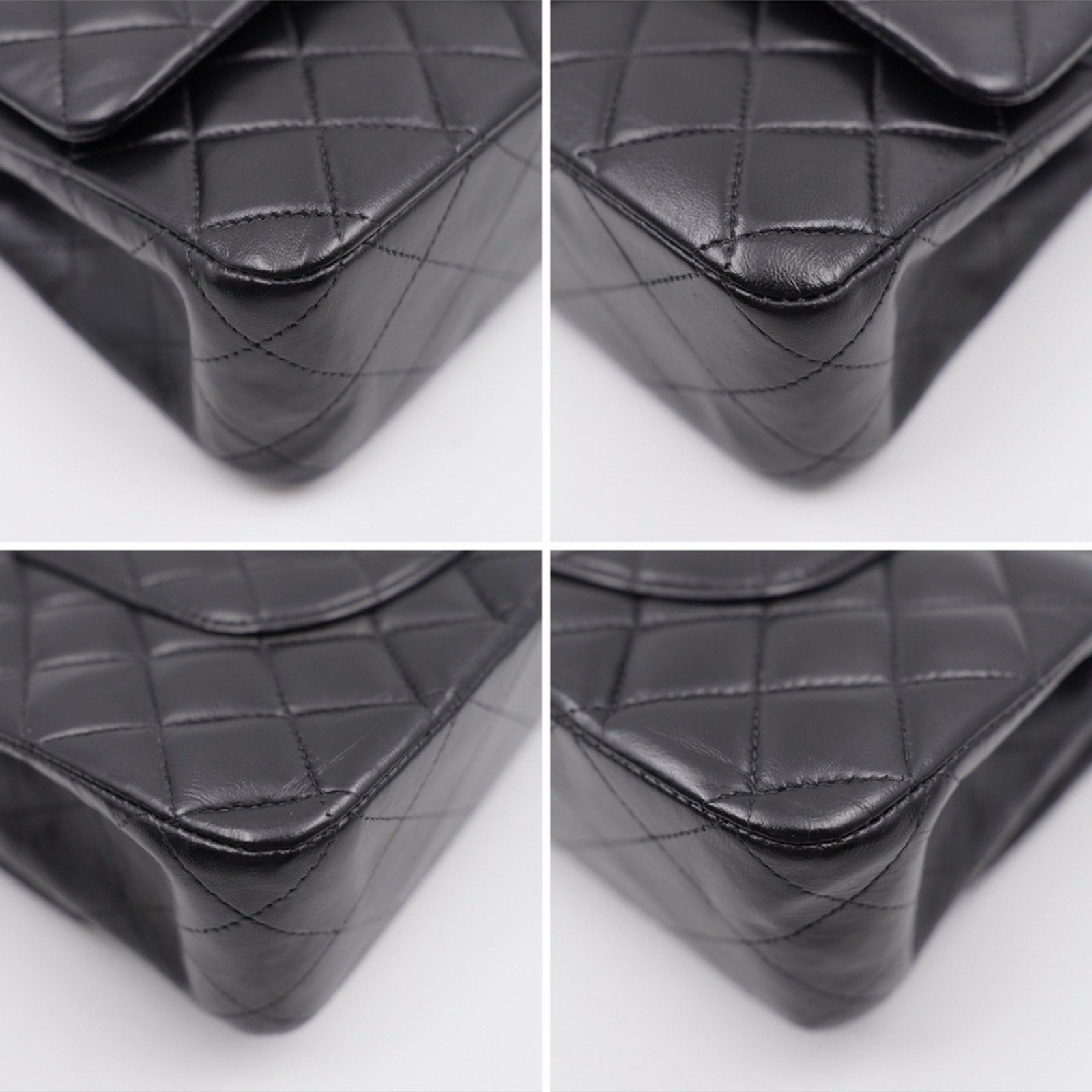CE06 💖 Chanel Medium Classic Double Flap Bag Lambskin Silver Hardware