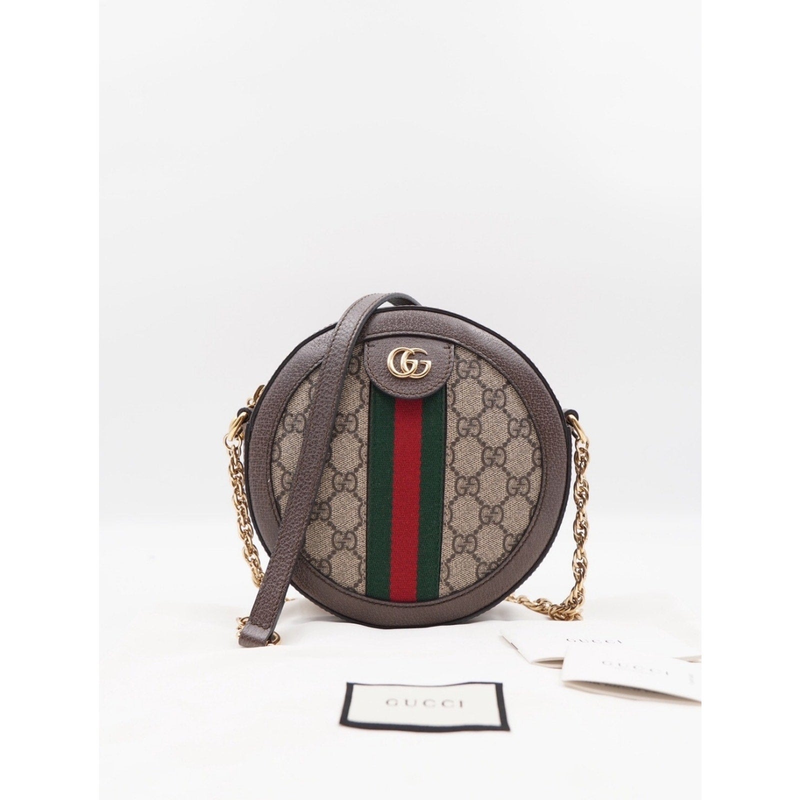 CG52 💗 Gucci Ophidia Mini Round Shoulder Crossbody Bag