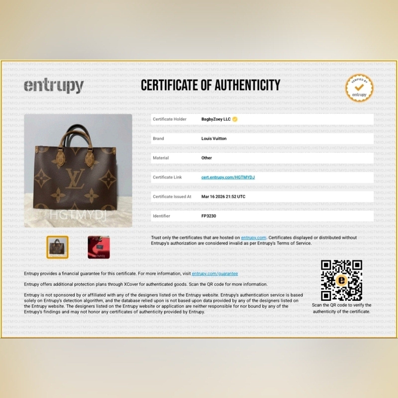 CE24 💟 Louis Vuitton Reverse Monogram Giant Onthego MM