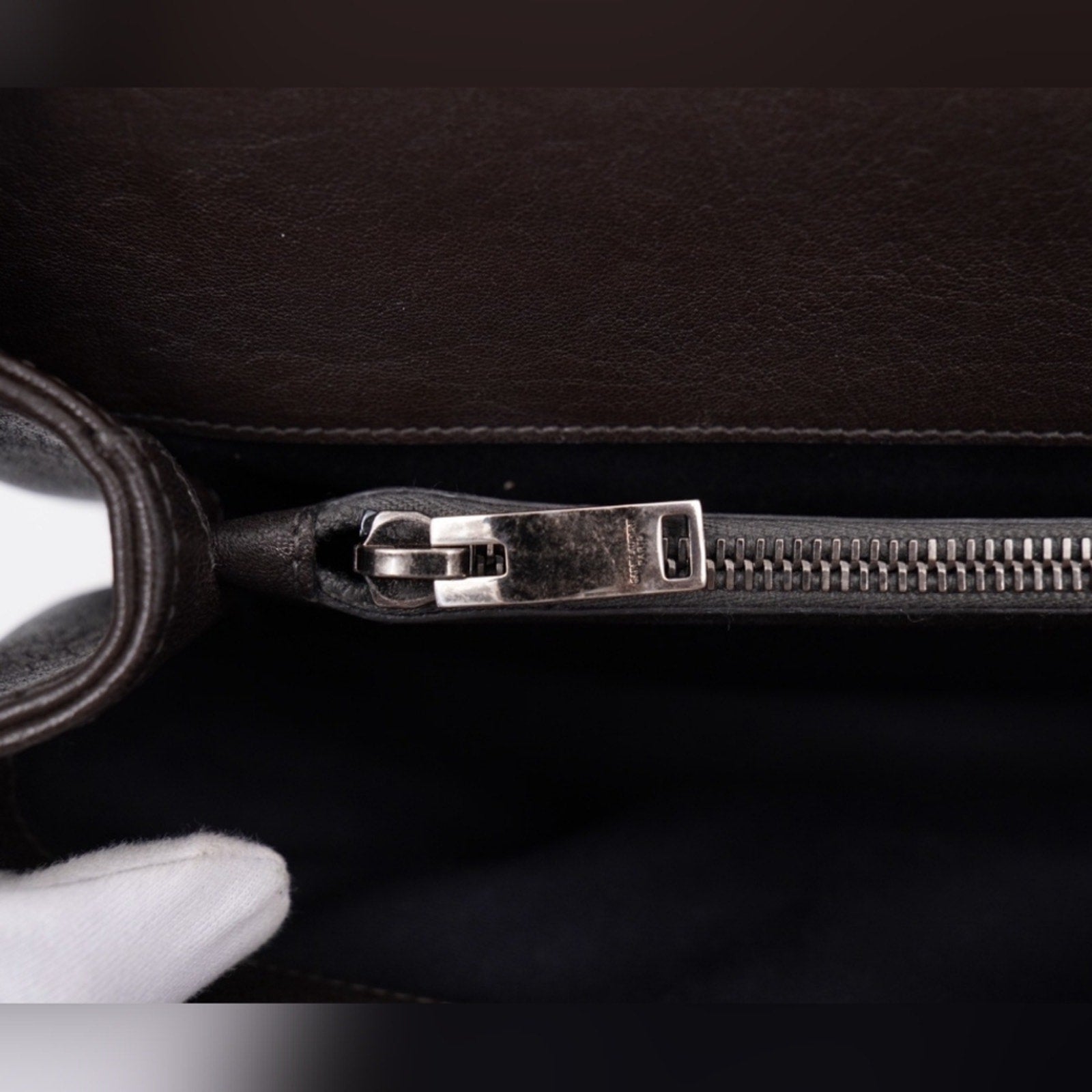CG10 💟 Saint Laurent Leather College Large
