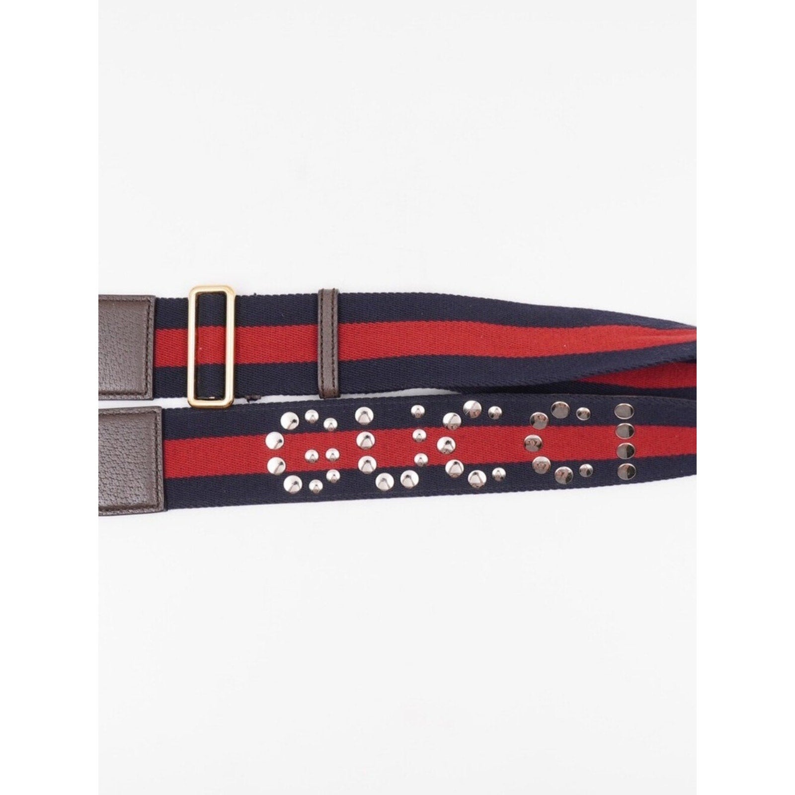 CJ41 ❤️ Gucci GG Supreme Monogram Dollar Calfskin Web Studded  Ophidia