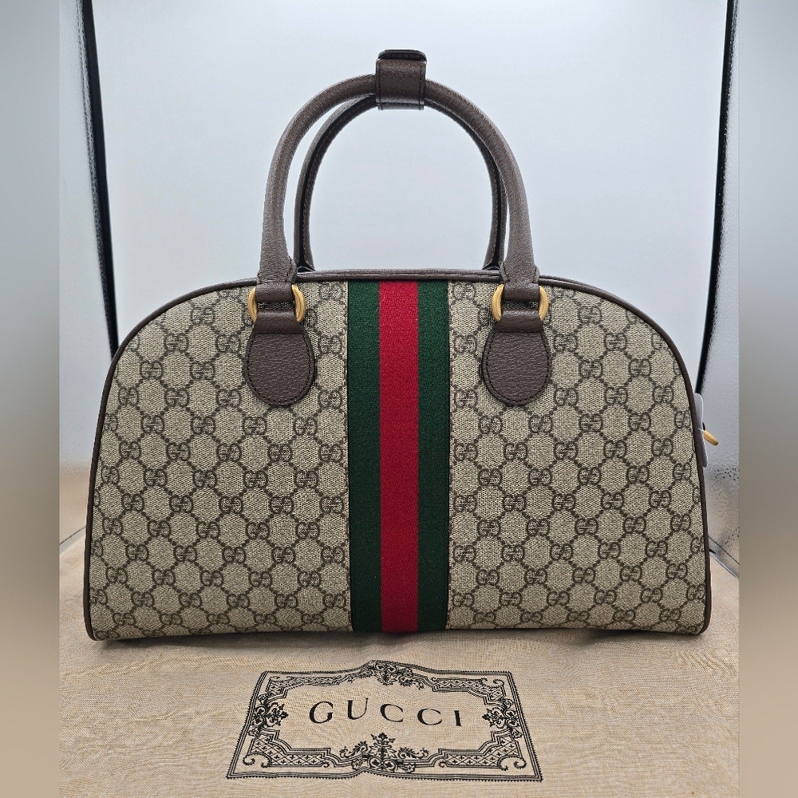 17A❤️NWT Gucci GG Ophidia Medium Bowling Bag
