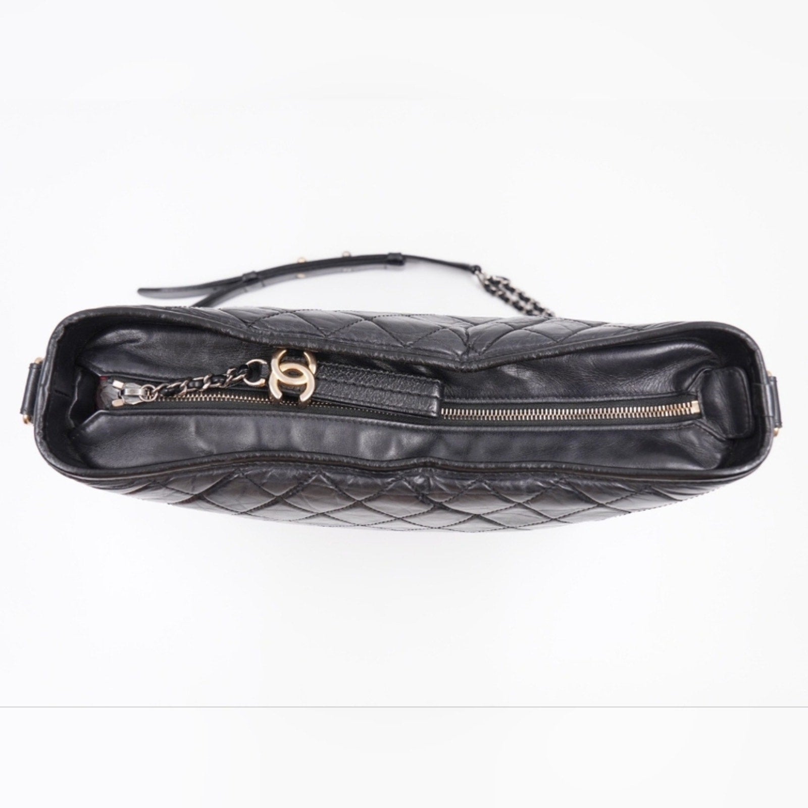 CG04 💟 Chanel Aged Calfskin Quilted Large Gabrielle Hobo