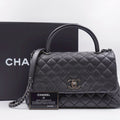 BY09 💕 Chanel Caviar Quilted Small Coco Handle Flap