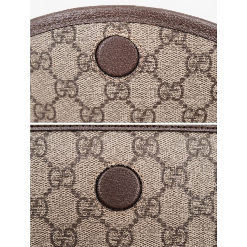 CJ41 ❤️ Gucci GG Supreme Monogram Dollar Calfskin Web Studded  Ophidia