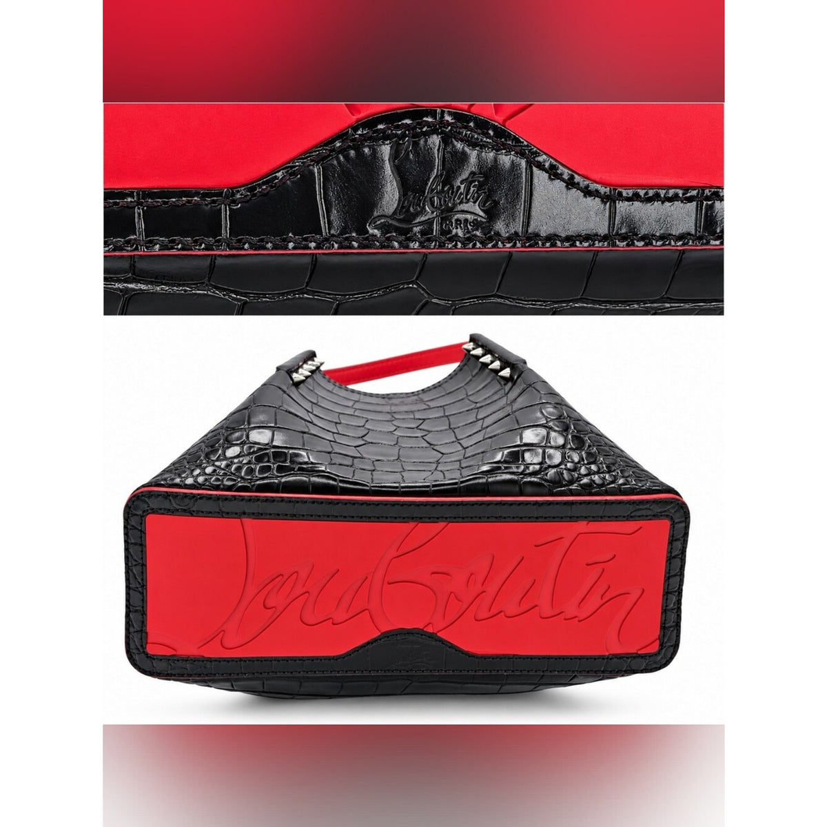 CP68❤️ NWT Christian Louboutin Cabarock mini Handbag leather black