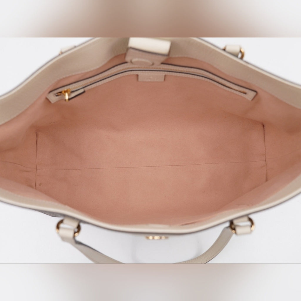CD31 💖 Gucci GG Supreme Monogram Dollar Calfskin Web Medium Ophidia Tote