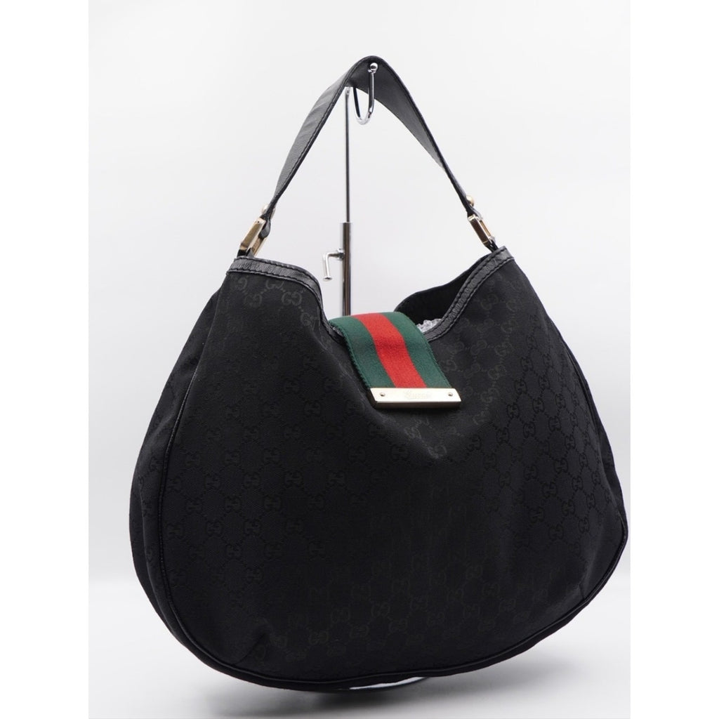 CH11 💗 Gucci GG Canvas Web New Ladies Hobo Bag