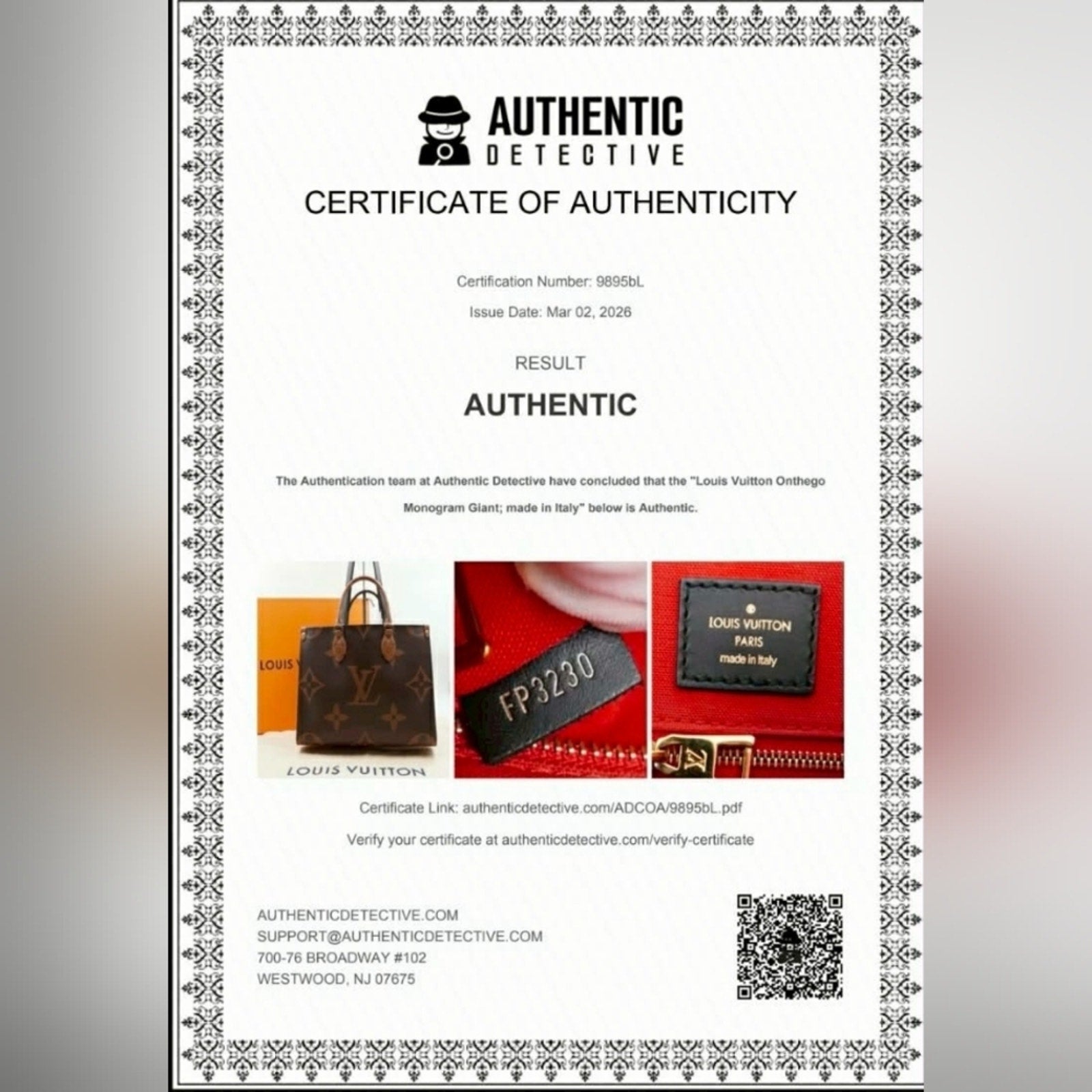 CE24 💟 Louis Vuitton Reverse Monogram Giant Onthego MM