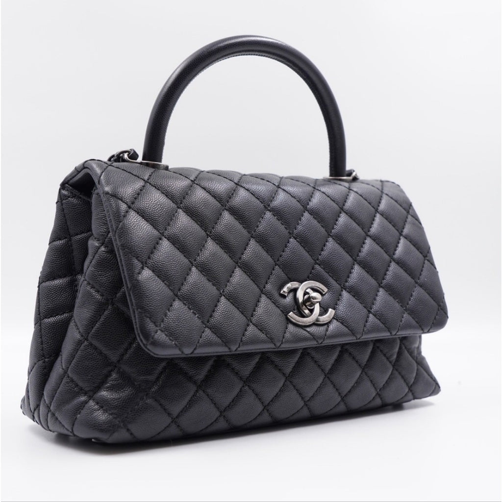BY09 💕 Chanel Caviar Quilted Small Coco Handle Flap