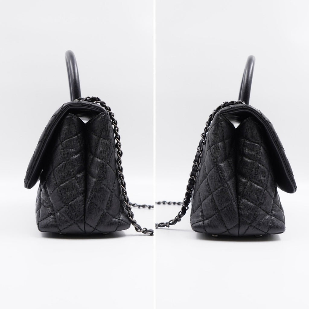 BY09 💕 Chanel Caviar Quilted Small Coco Handle Flap
