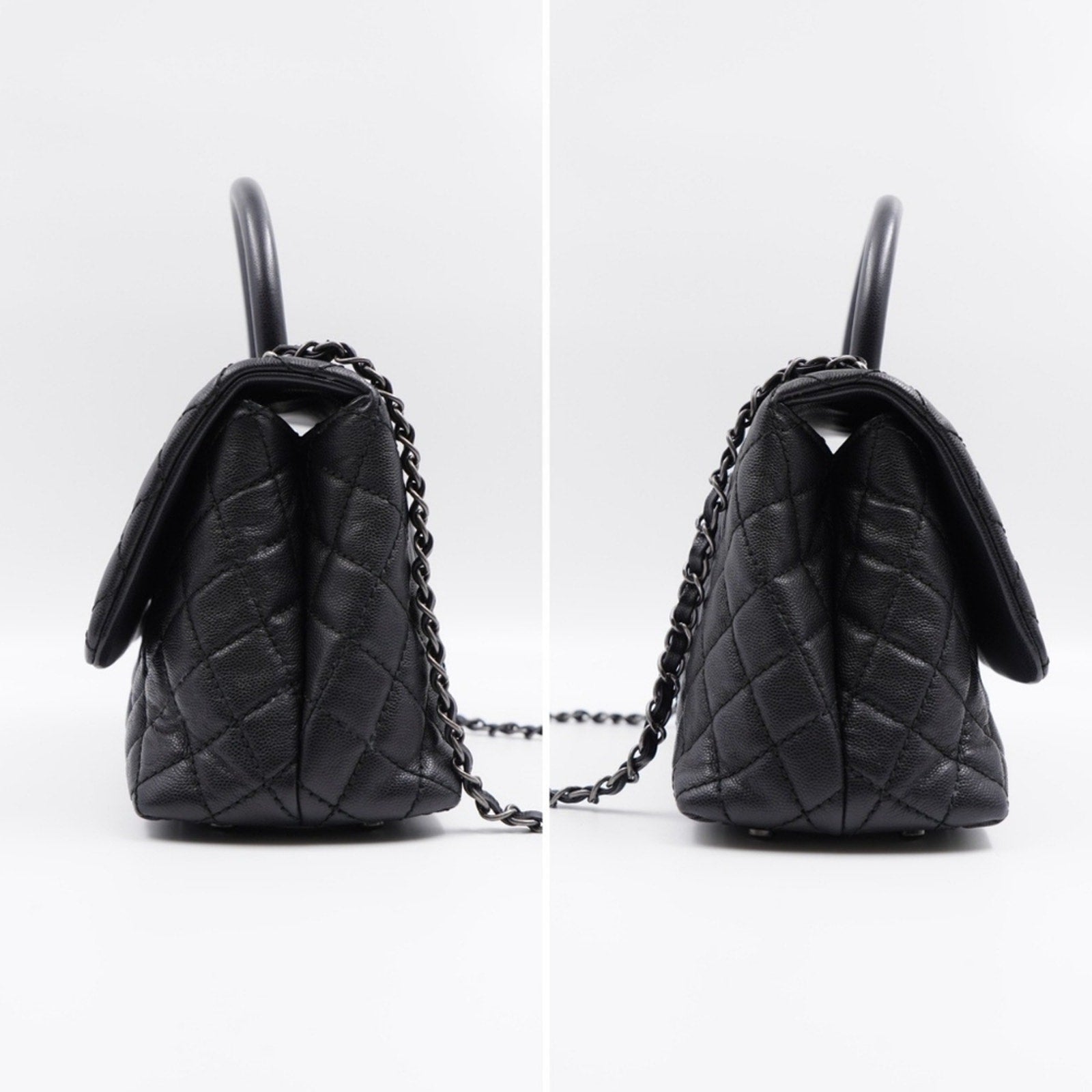 BY09 💕 Chanel Caviar Quilted Small Coco Handle Flap
