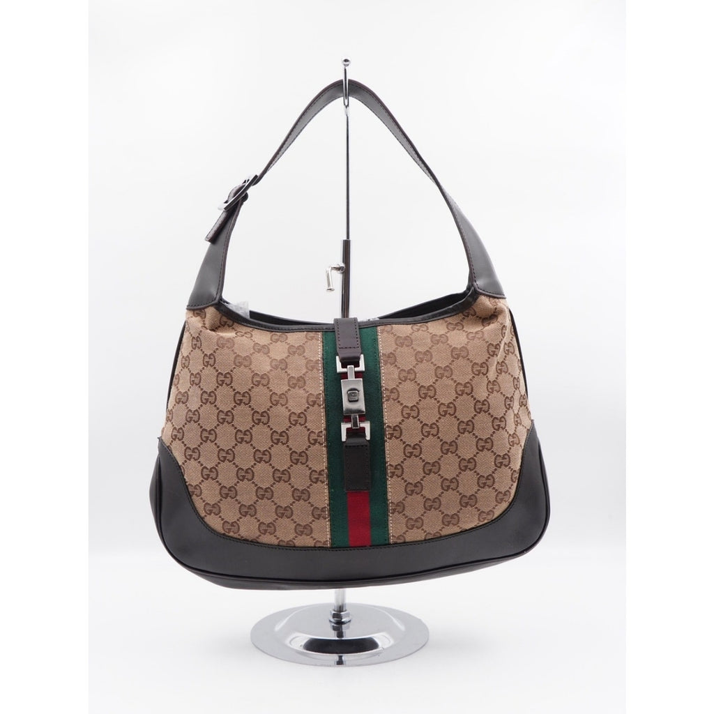 CG71 💗 Gucci Gg Canvas Jackie Hobo Sherry line