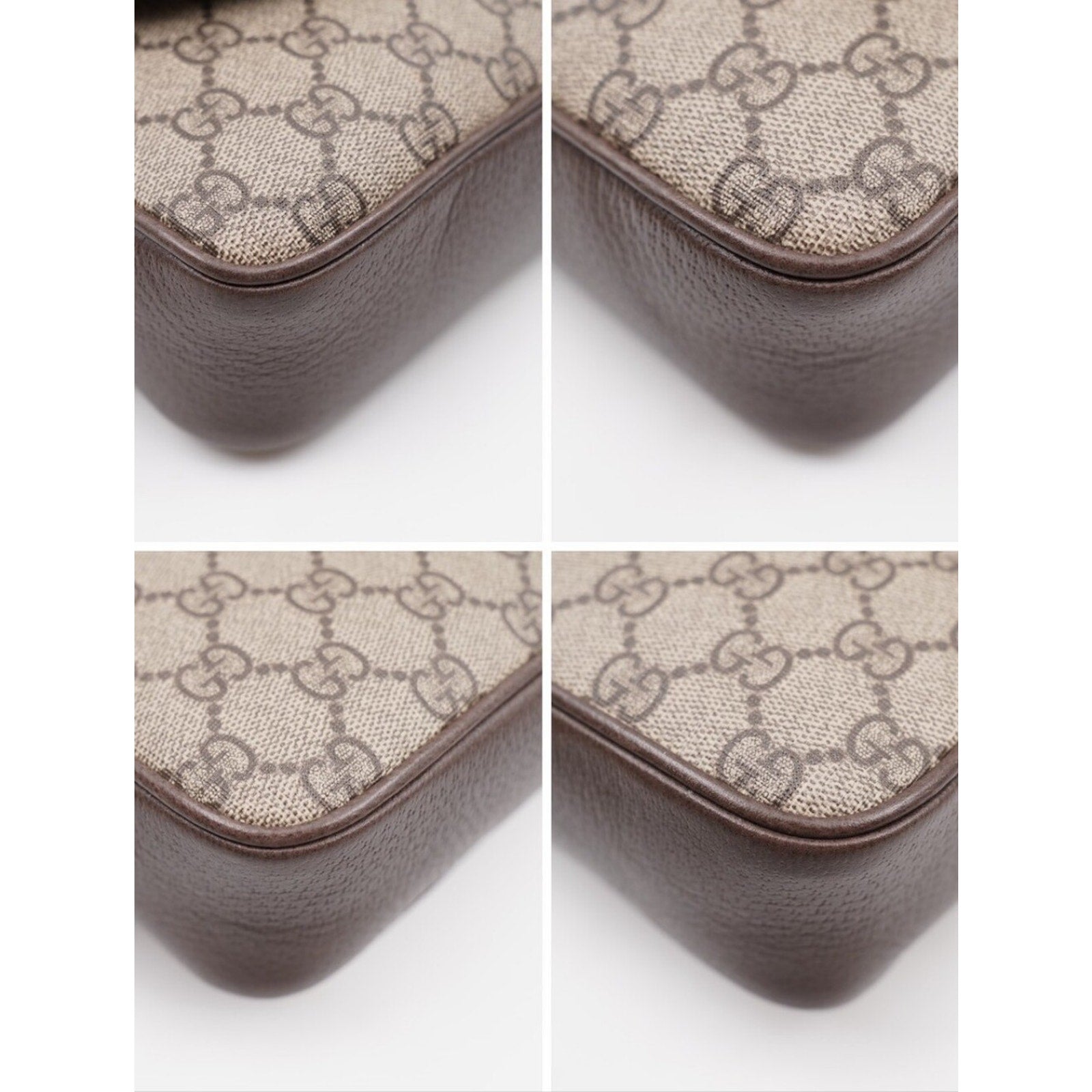 CJ41 ❤️ Gucci GG Supreme Monogram Dollar Calfskin Web Studded  Ophidia