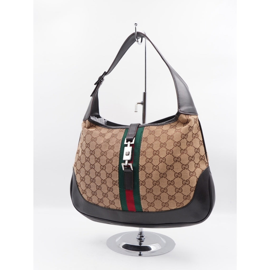 CG71 💗 Gucci Gg Canvas Jackie Hobo Sherry line