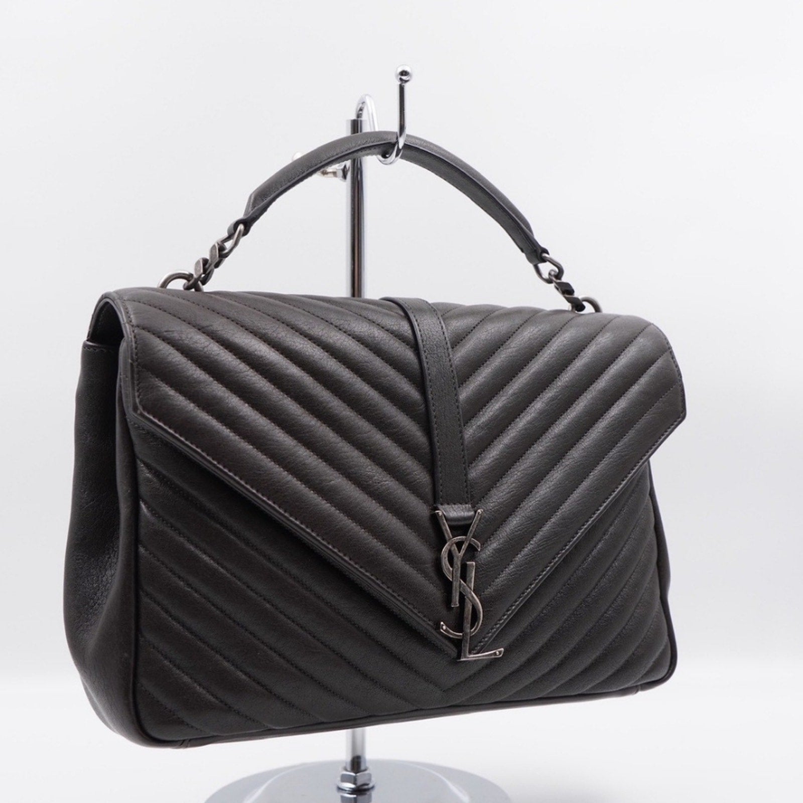 CG10 💟 Saint Laurent Leather College Large