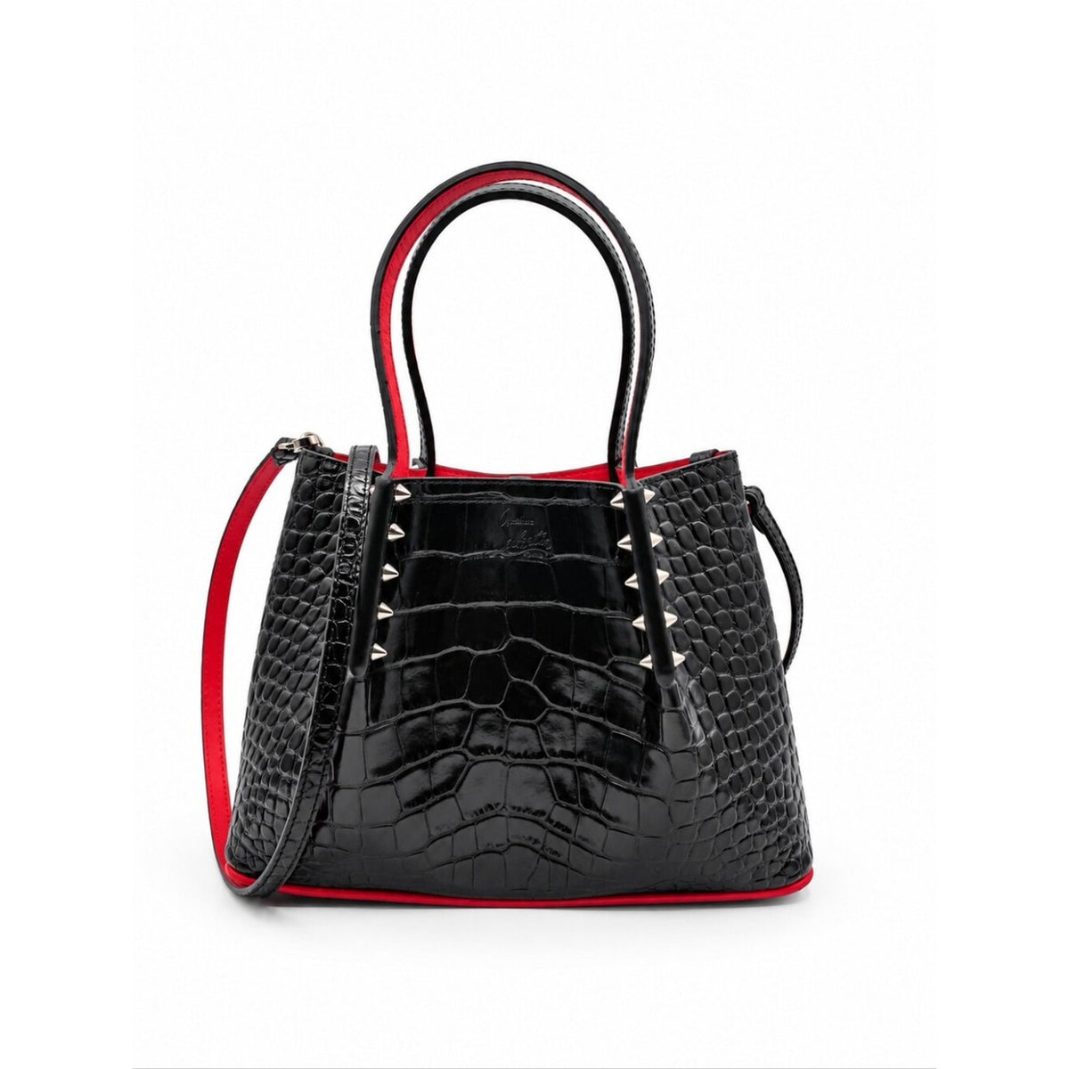 CP68❤️ NWT Christian Louboutin Cabarock mini Handbag leather black