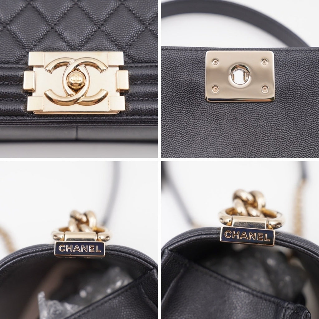 CC26 ❤️ Chanel Caviar Quilted Medium Boy Flap Black
