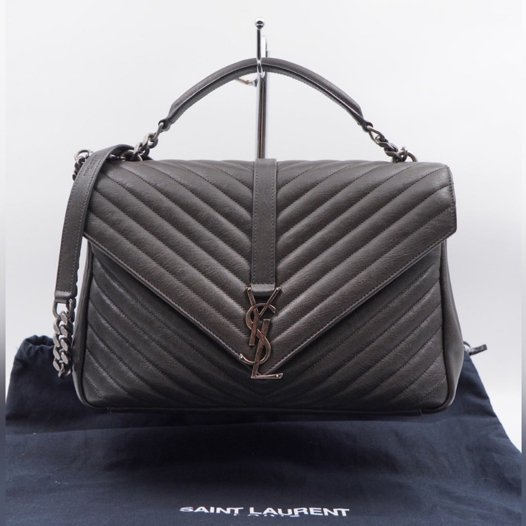 CG10 💟 Saint Laurent Leather College Large