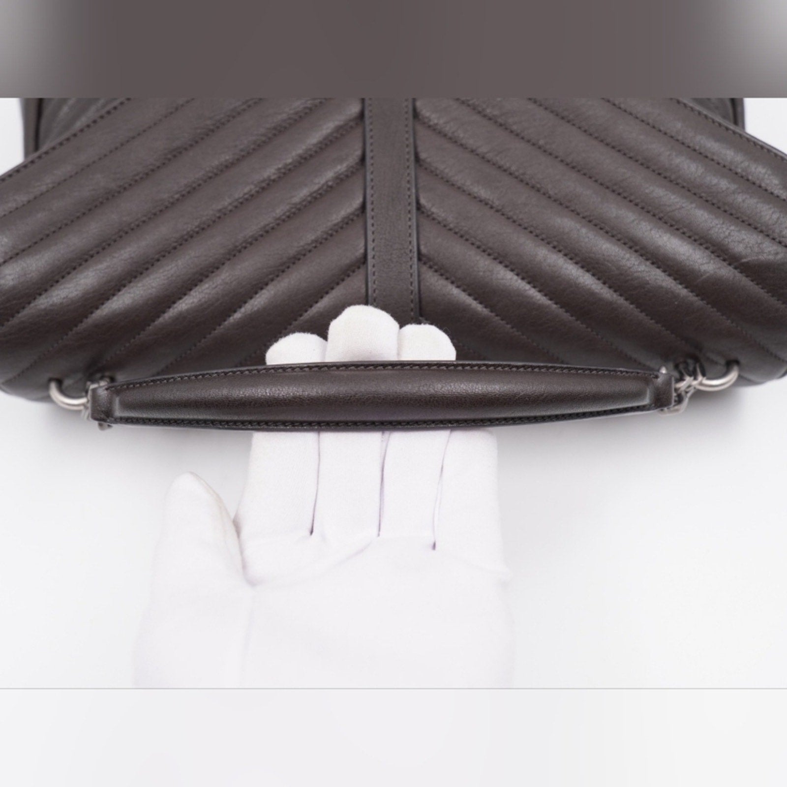 CG10 💟 Saint Laurent Leather College Large