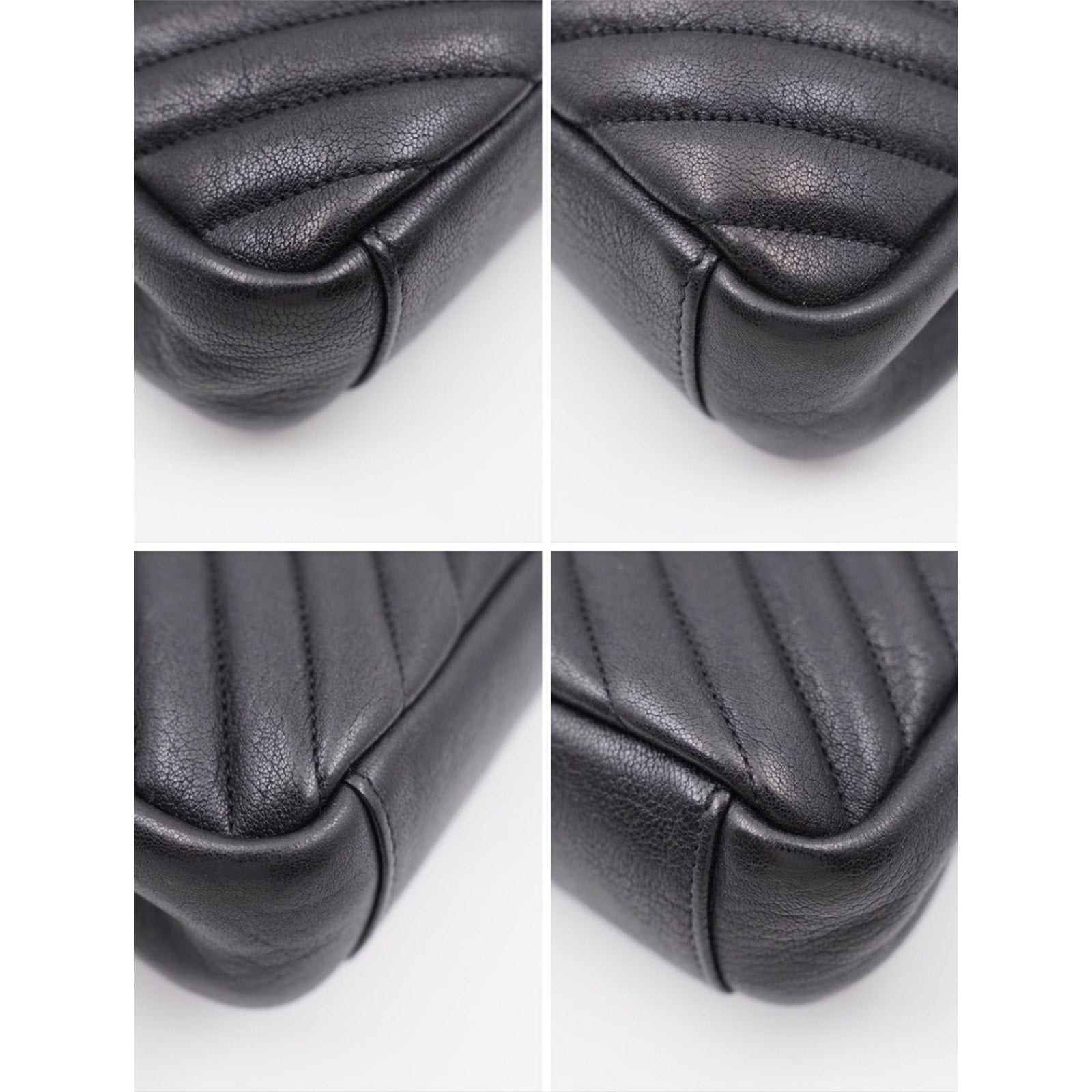 CG39 💗 Yves Saint Laurent College Medium Flap YSL Shoulder Bag Quilted Leather