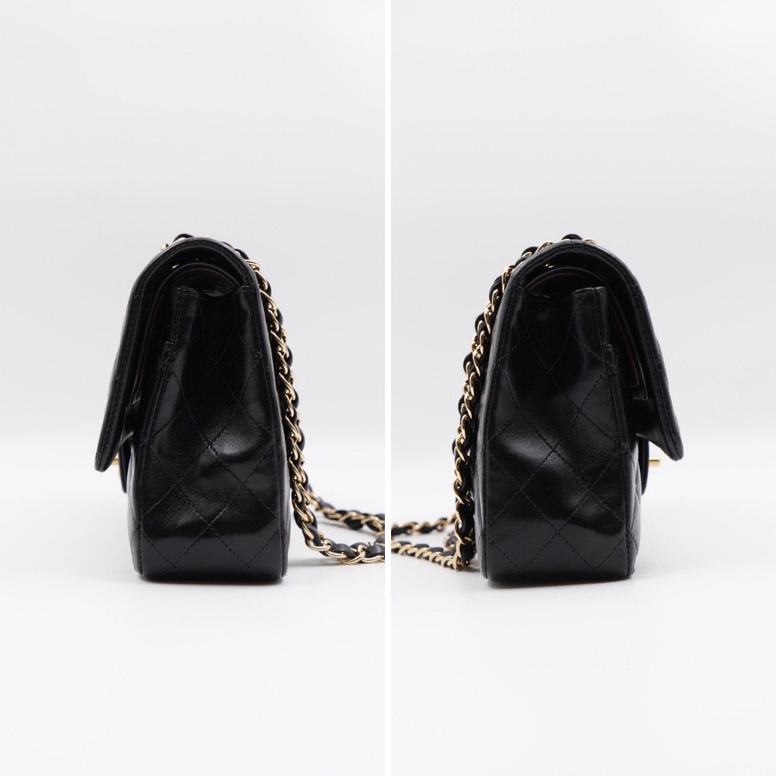 CD16 💖 Chanel Medium Classic Double Flap Bag Lambskin Gold Hardware