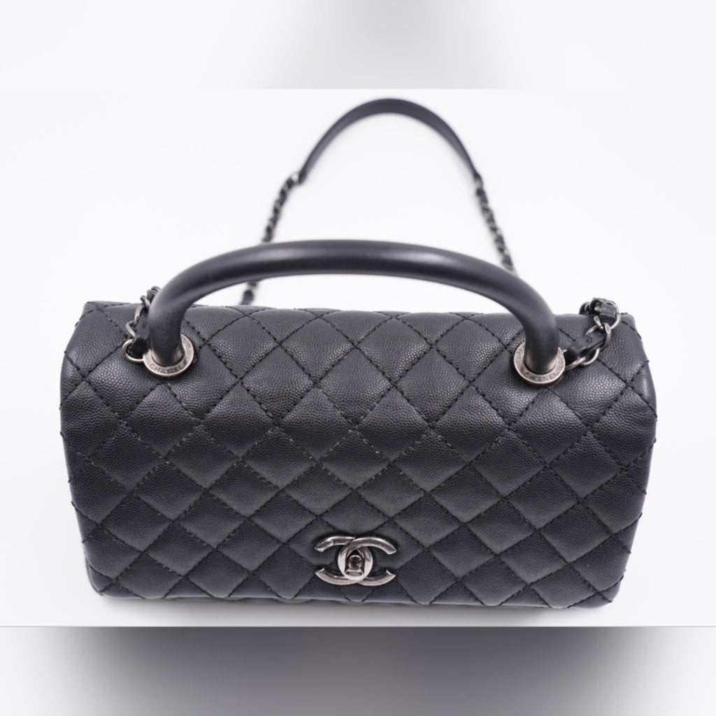 BY09 💕 Chanel Caviar Quilted Small Coco Handle Flap