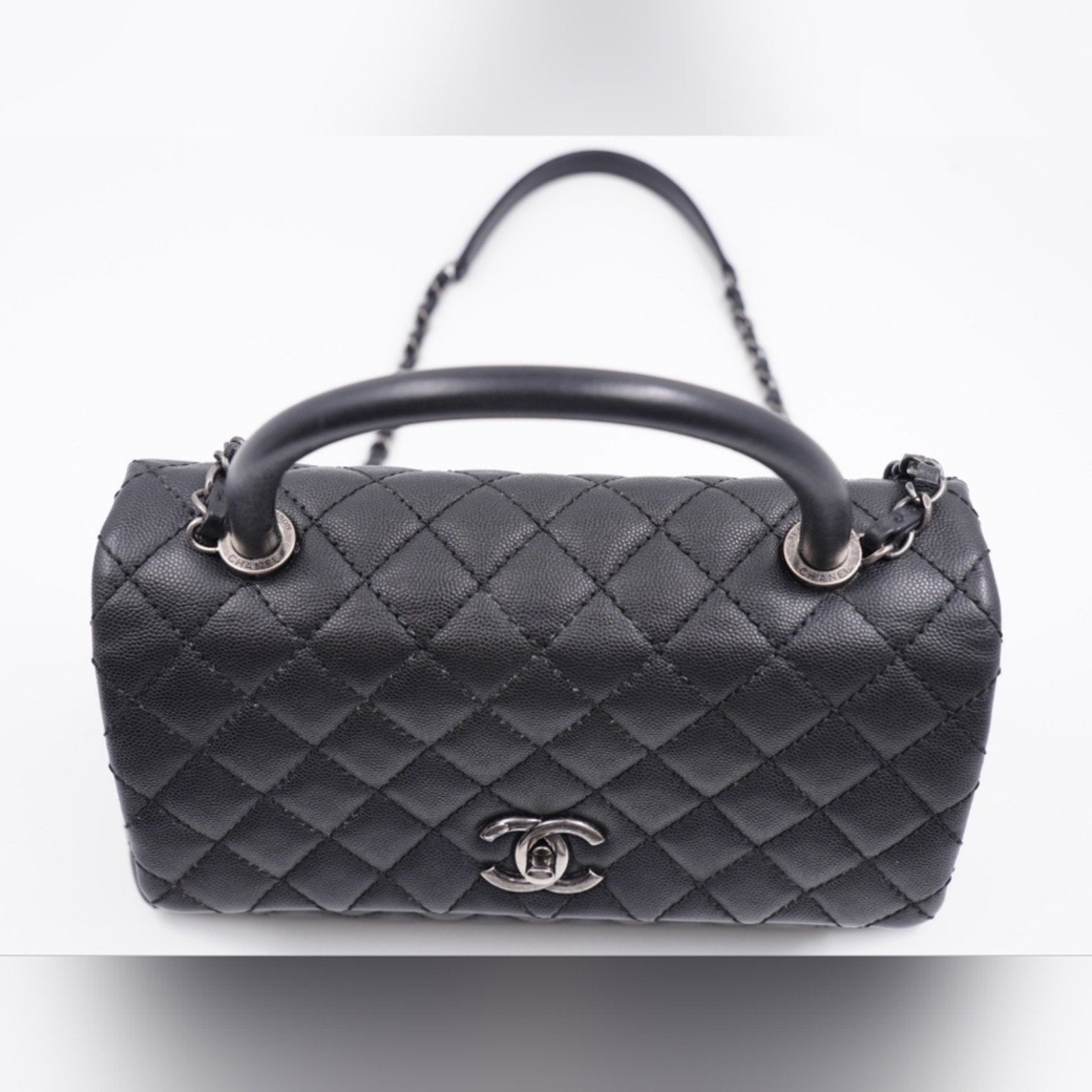 BY09 💕 Chanel Caviar Quilted Small Coco Handle Flap