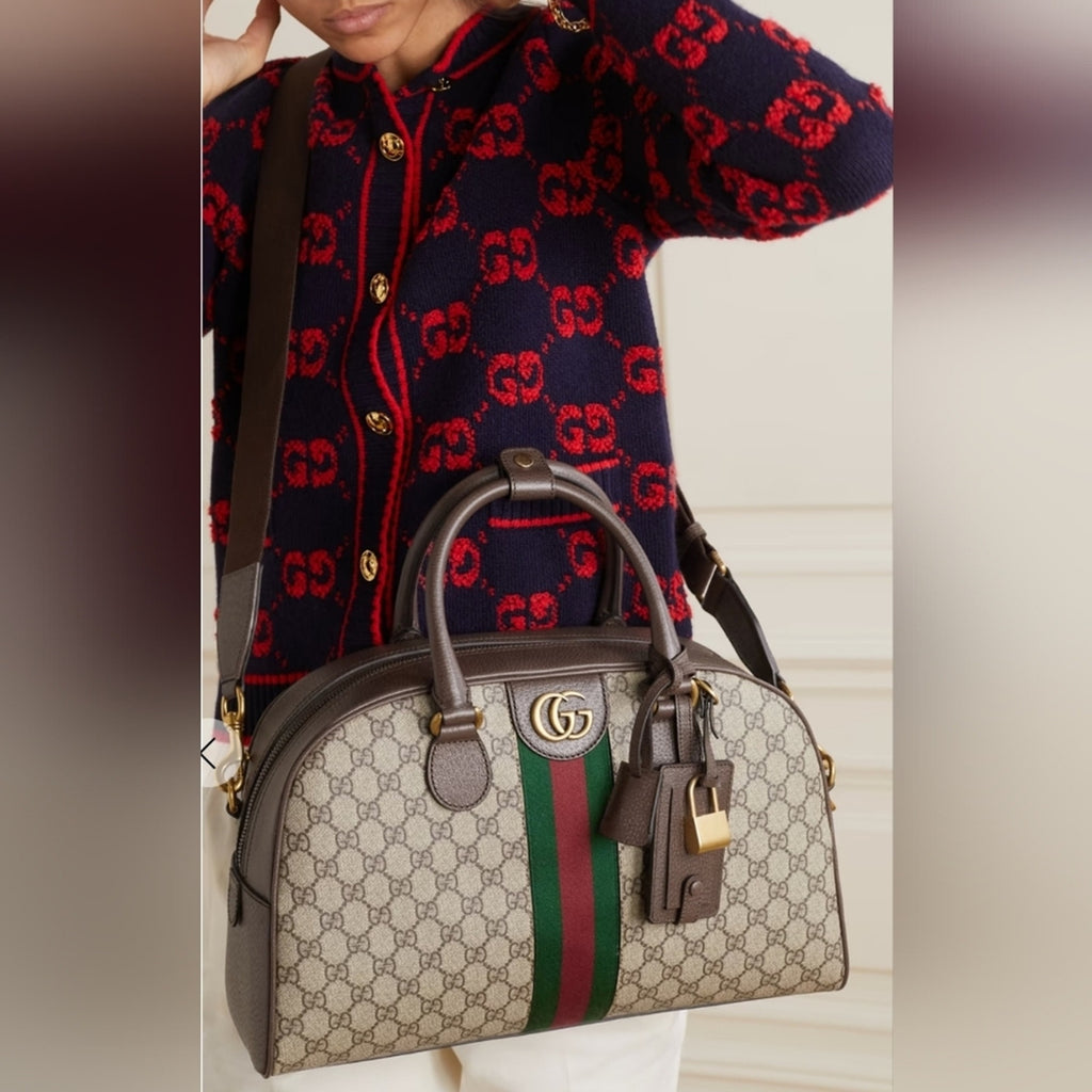 17A❤️NWT Gucci GG Ophidia Medium Bowling Bag