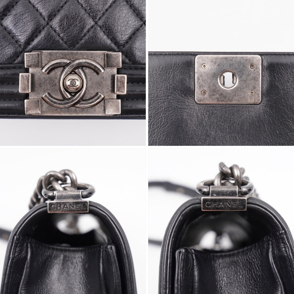 CD04 💖 CHANEL Lambskin Quilted Boy Flap Medium