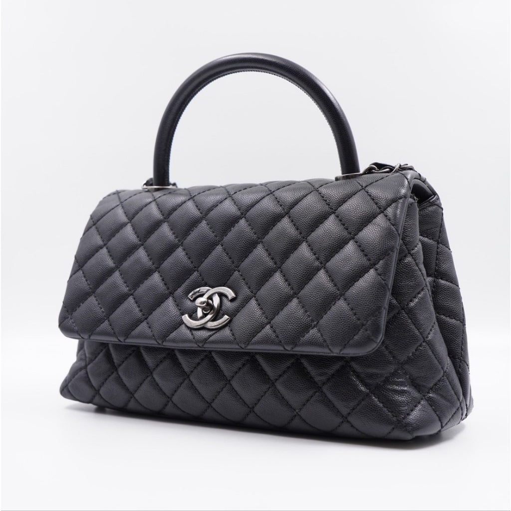 BY09 💕 Chanel Caviar Quilted Small Coco Handle Flap