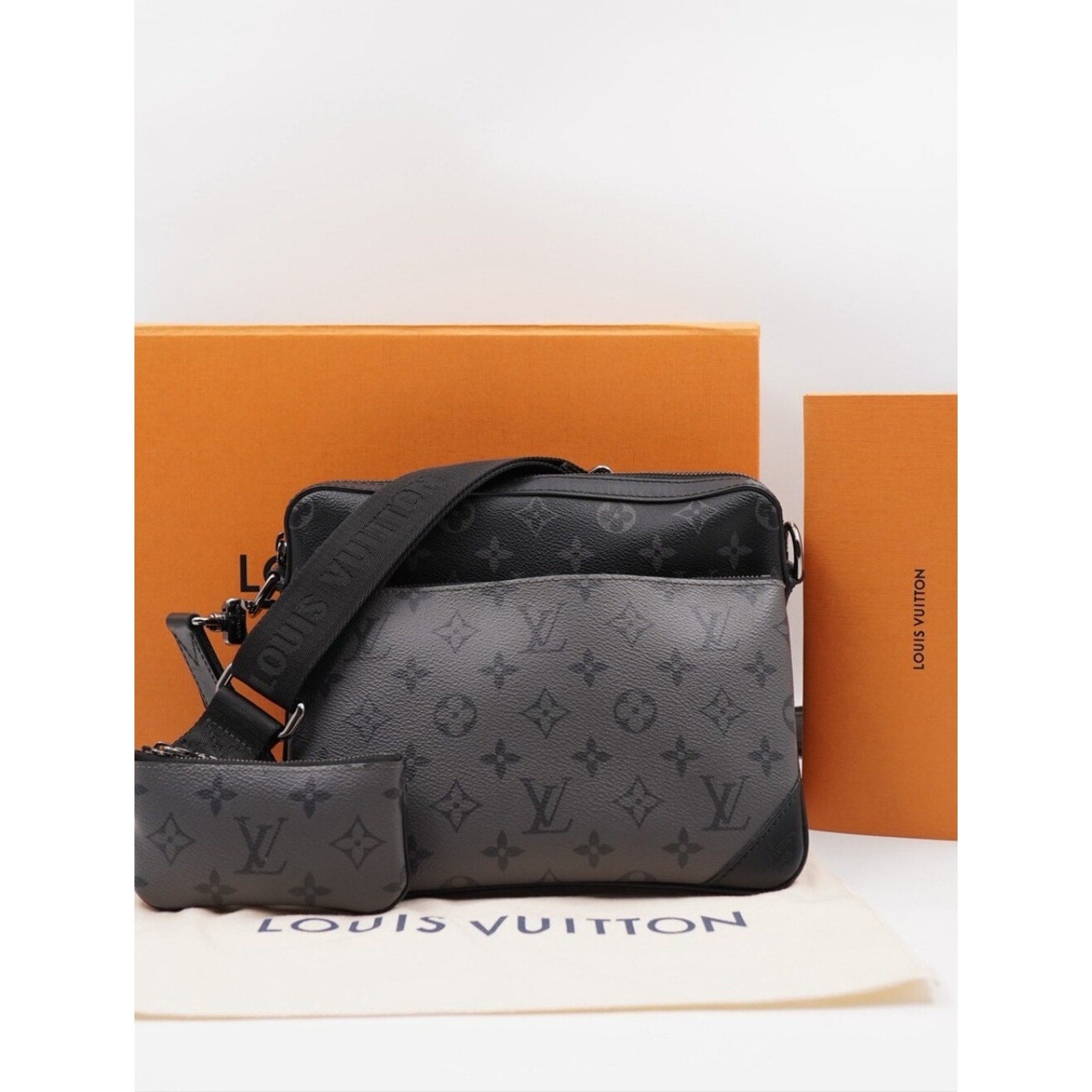 CI25 ❤️ Louis Vuitton Monogram Eclipse Trio Shoulder Bag