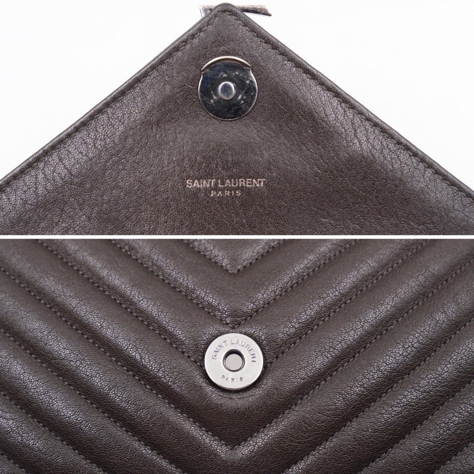CG10 💟 Saint Laurent Leather College Large