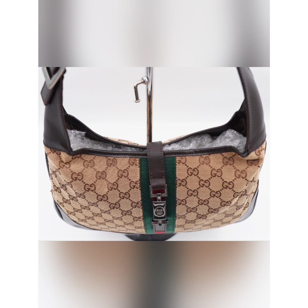 CG71 💗 Gucci Gg Canvas Jackie Hobo Sherry line