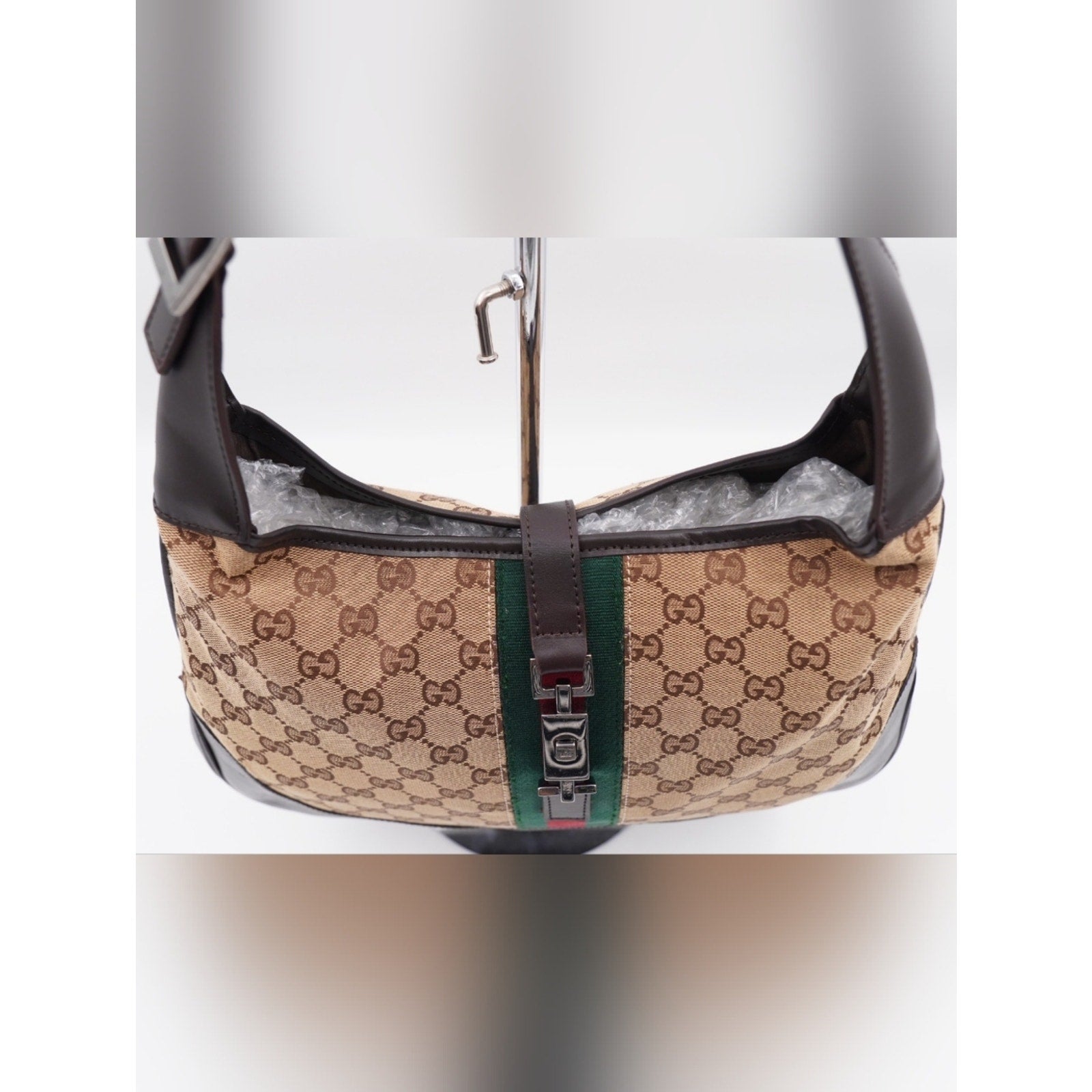 CG71 💗 Gucci Gg Canvas Jackie Hobo Sherry line