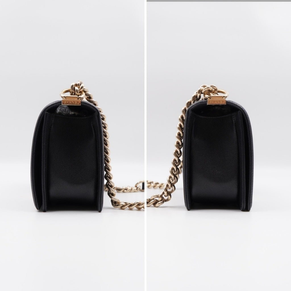 CC26 ❤️ Chanel Caviar Quilted Medium Boy Flap Black