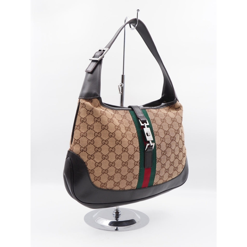 CG71 💗 Gucci Gg Canvas Jackie Hobo Sherry line
