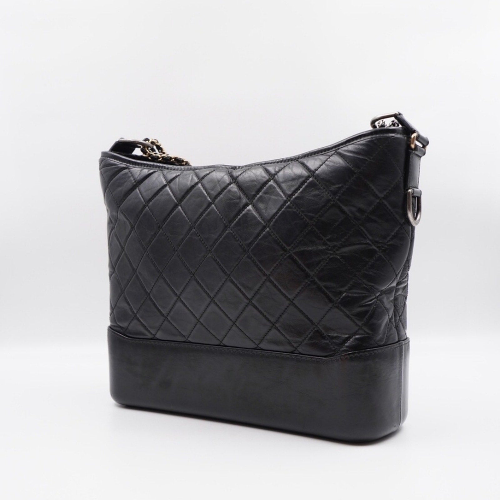 CG04 💟 Chanel Aged Calfskin Quilted Large Gabrielle Hobo