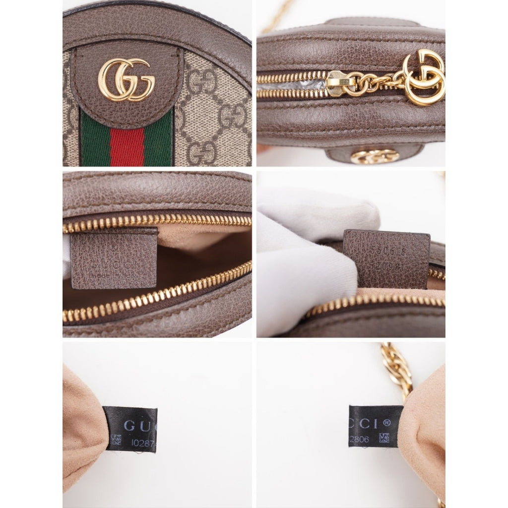 CG52 💗 Gucci Ophidia Mini Round Shoulder Crossbody Bag
