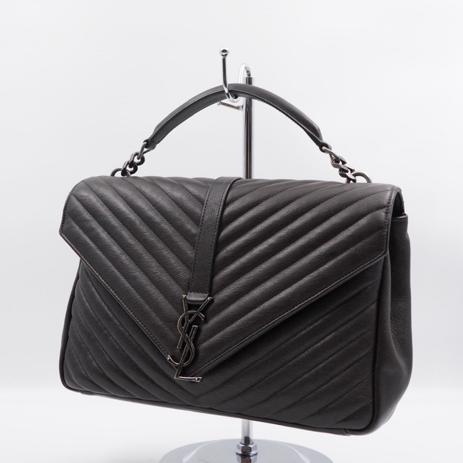 CG10 💟 Saint Laurent Leather College Large