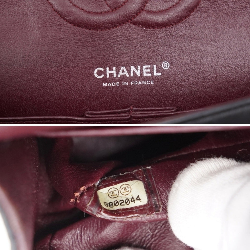 CE06 💖 Chanel Medium Classic Double Flap Bag Lambskin Silver Hardware