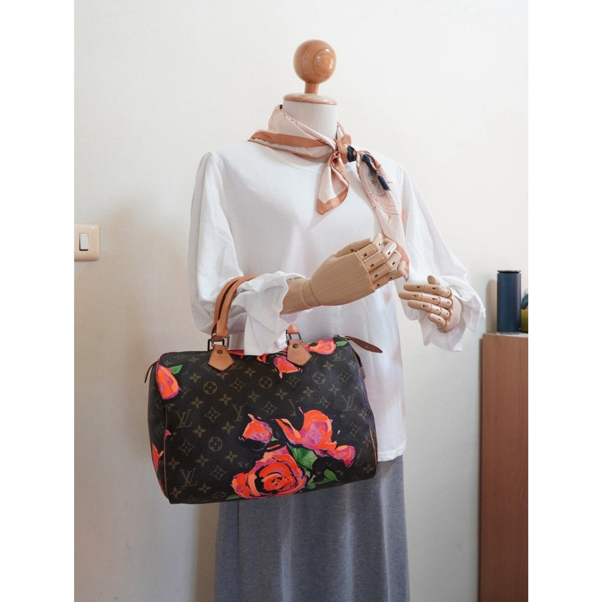 CP35 💟 Louis Vuitton Monogram Roses Speedy 30